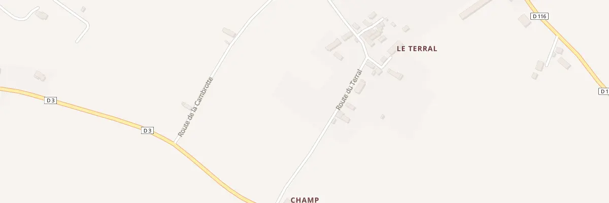Plan du 163 Rte du Terral à Tauriac