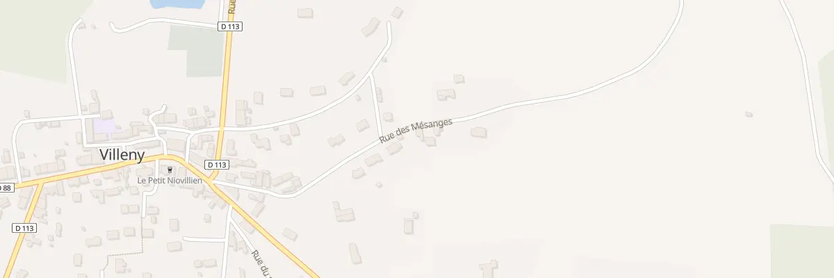 Plan du 14 Rue des Mésanges à Villeny