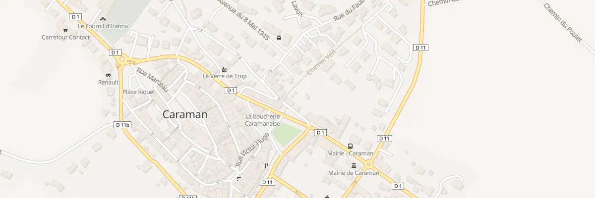 Plan du 1 Rue du Faubourg Lalande à Caraman
