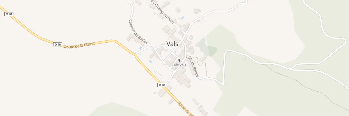 Plan du 12 Village de Vals à Vals