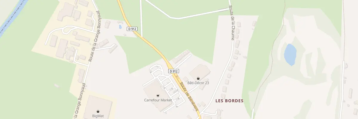 Plan du 21 Rte de Bénévent à Bourganeuf
