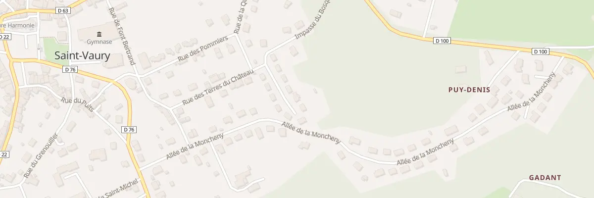 Plan du 5 All du Puy des Nids à Saint-Vaury