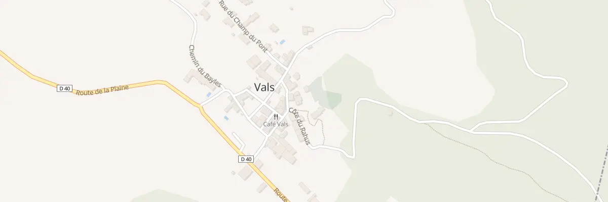 Plan du 7A Village de Vals à Vals