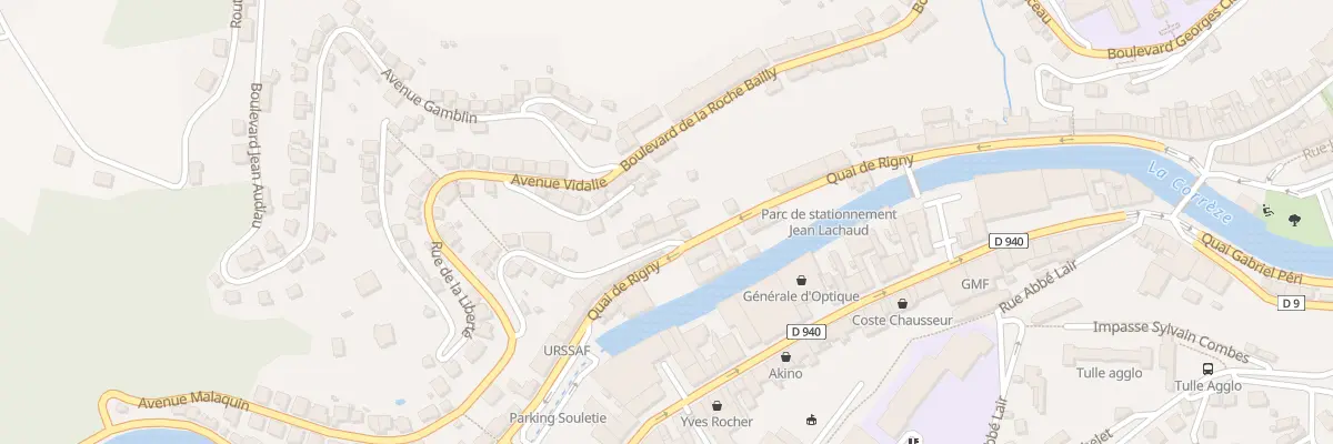 Plan du 2B Av Vidalie à Tulle