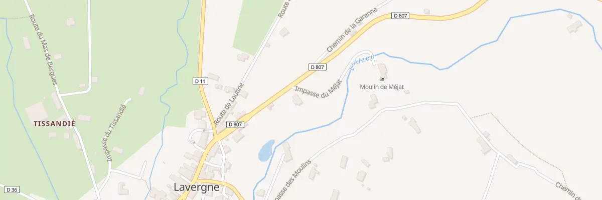 Plan du 5035A Moulin du Pont à Lavergne