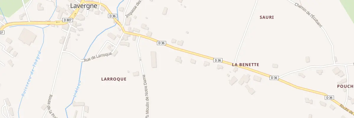 Plan du 5405F La Bennette à Lavergne