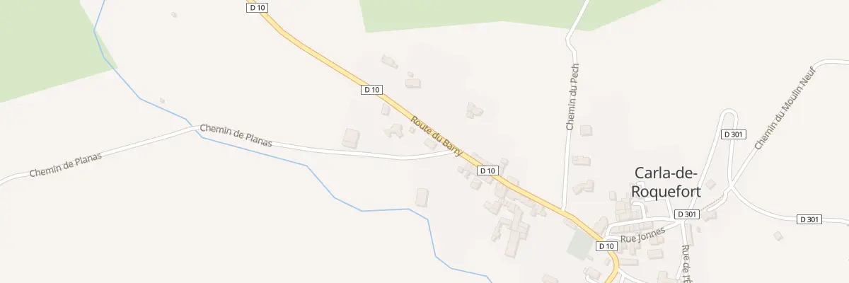 Plan du 1 Che de Planas à Carla-de-Roquefort