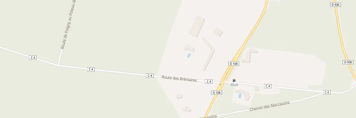 Plan du 1 Rte des Bréviaires à Poigny-la-Forêt