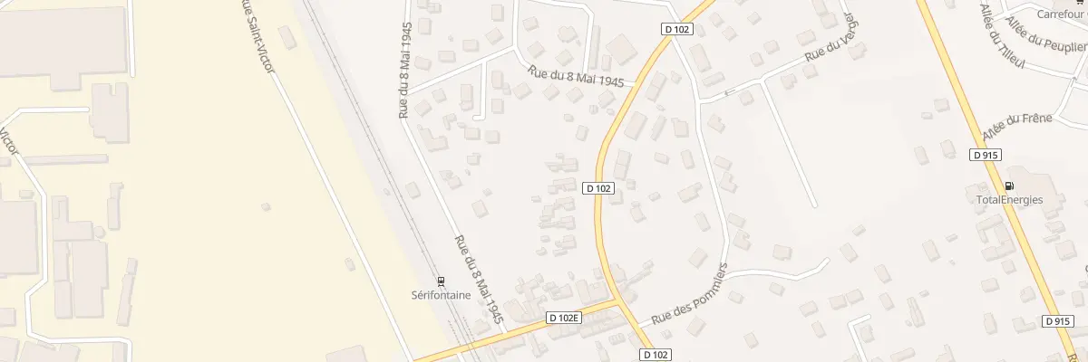 Plan du 15 Rue Pierre et Marie Curie à Sérifontaine