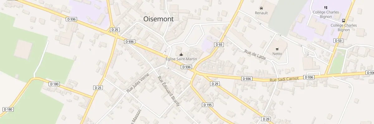 Plan du 2 Rue du Général de Gaulle à Oisemont