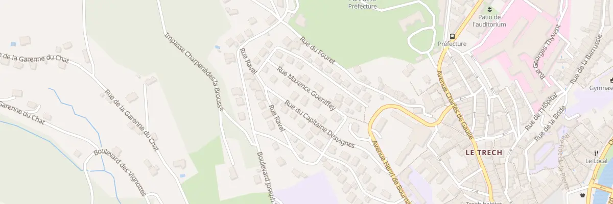 Plan du 8 Rue du Cap Desvignes à Tulle