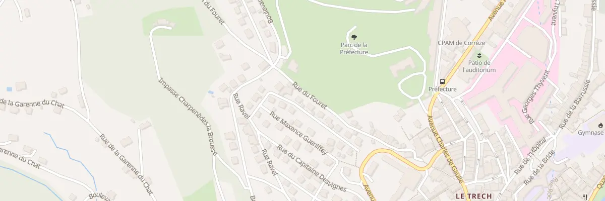 Plan du 25 Rue du Cap Desvignes à Tulle