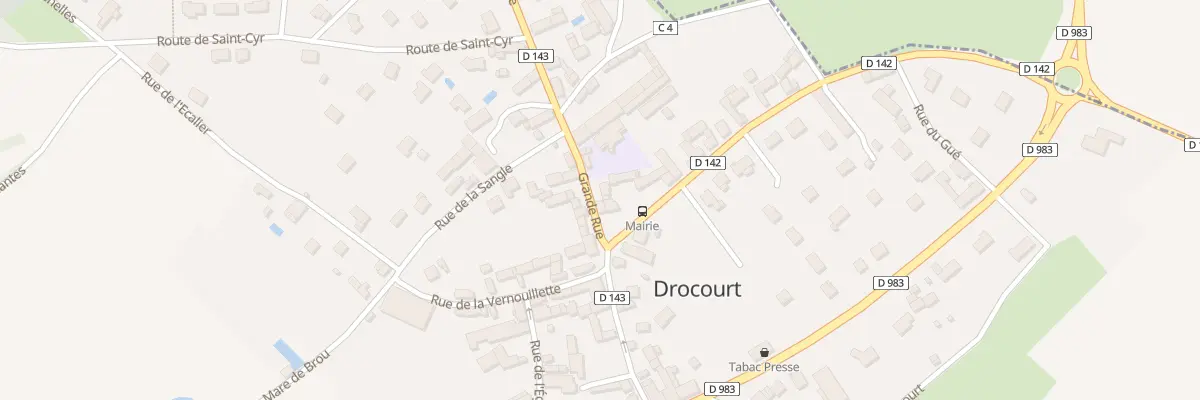 Plan du 14 Gr Grande Rue à Drocourt