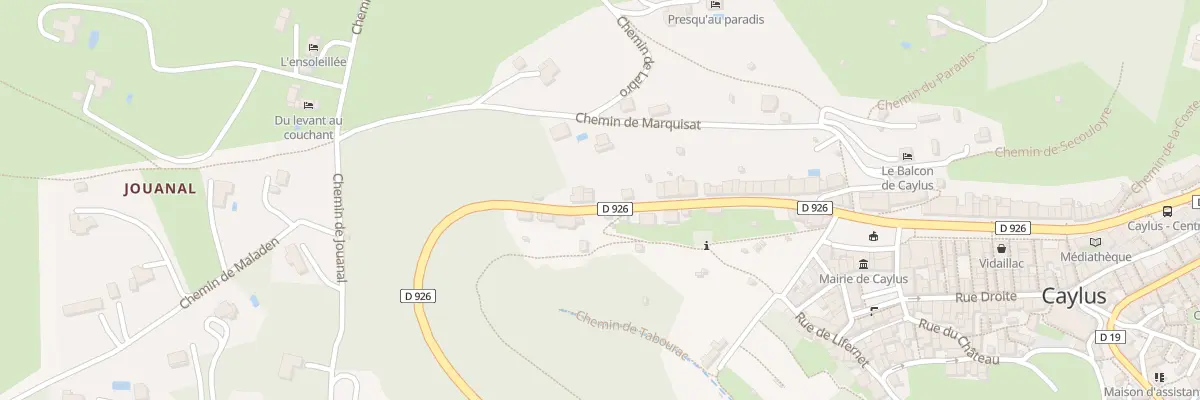 Plan du 88 Av du Père Évariste Huc à Caylus