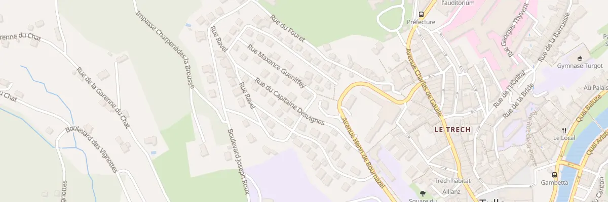 Plan du 2 Rue du Cap Desvignes à Tulle