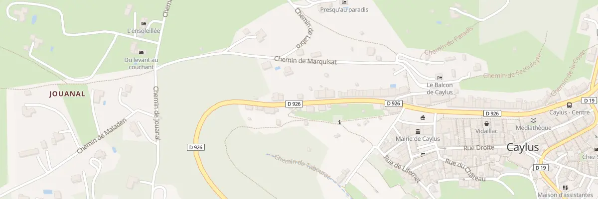 Plan du 86 Av du Père Évariste Huc à Caylus
