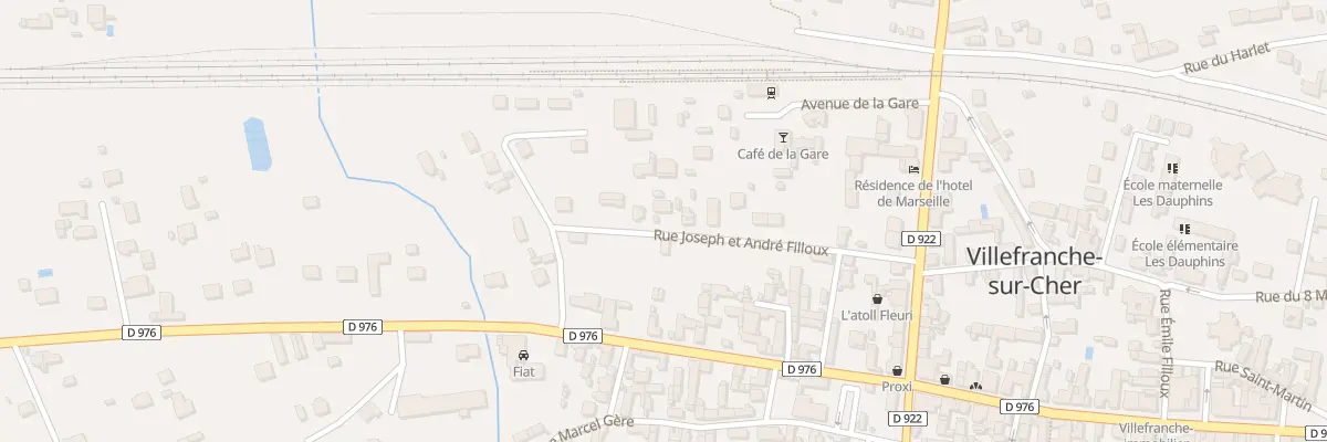 Plan du 9 Rue Joseph et André Filloux à Villefranche-sur-Cher