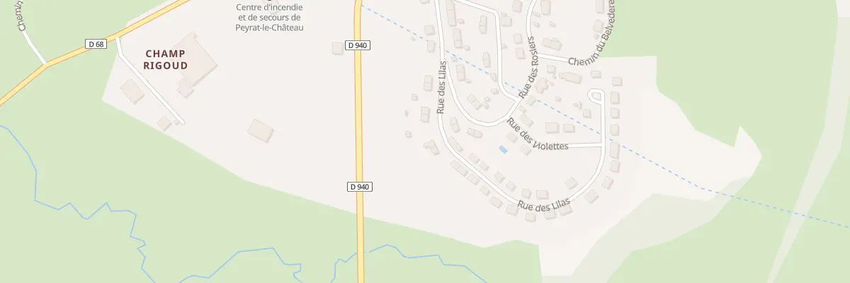 Plan du 22 Rue des Lilas à Peyrat-le-Château