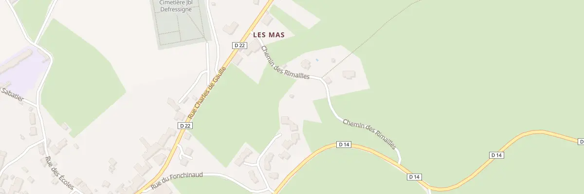 Plan du 1 Che des Rimailles à Bussière-Dunoise