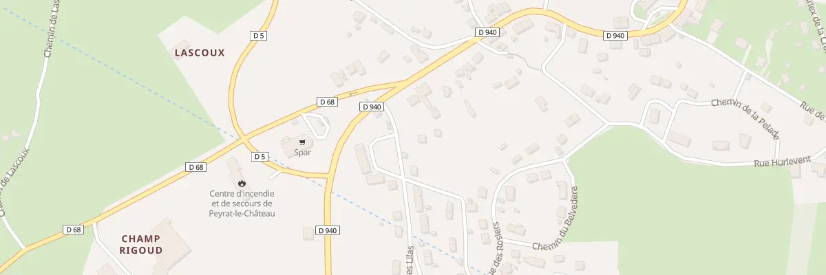 Plan du 1 Rue des Lilas à Peyrat-le-Château
