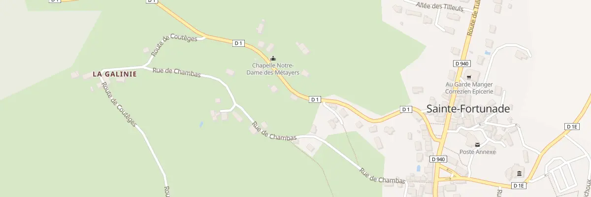 Plan du 15 Rte de la Chapelle des Metayer à Sainte-Fortunade