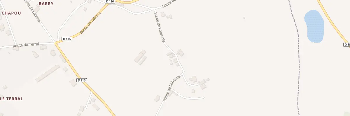 Plan du 303 Rte de Labrunie à Tauriac