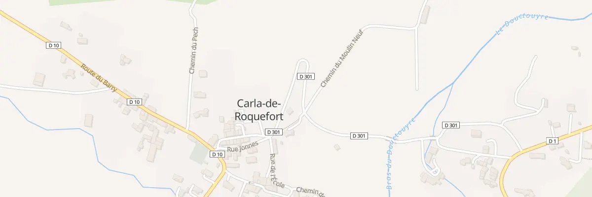 Plan du 1 Rte des 2 Ponts à Carla-de-Roquefort