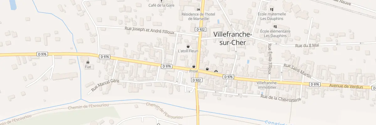 Plan du 1 Av Joliot-Curie à Villefranche-sur-Cher