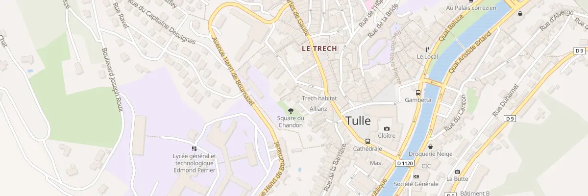 Plan du 10 Rue du Chandon à Tulle