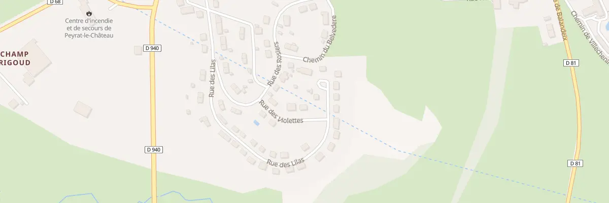 Plan du 5777 Rue des Lilas à Peyrat-le-Château