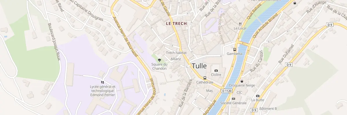 Plan du 1 Rue Marc Eyrolles à Tulle