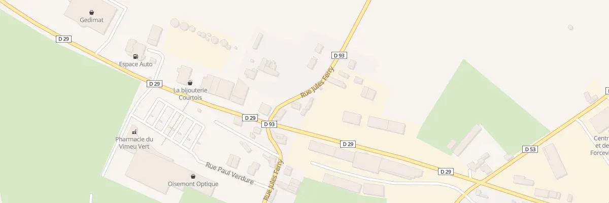 Plan du 44B Rue Jules Ferry à Oisemont