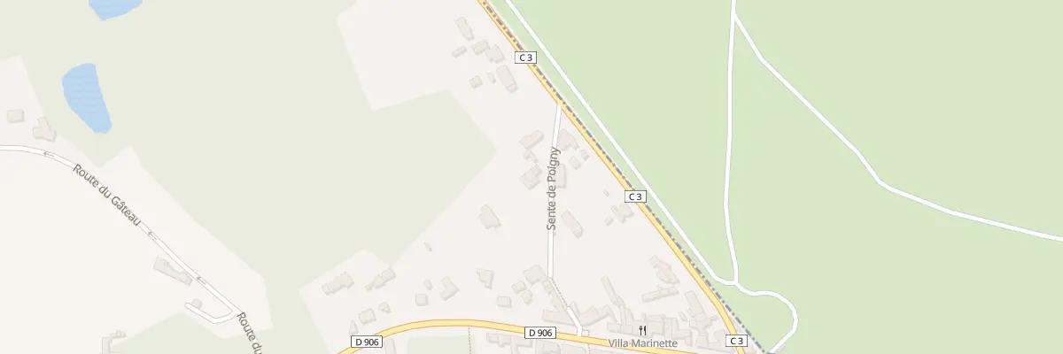 Plan du 3 Sen de Poigny à Gazeran