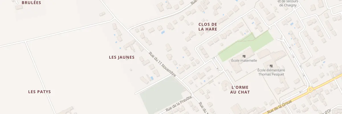 Plan du 28 Rue du Onze Novembre à Chaingy