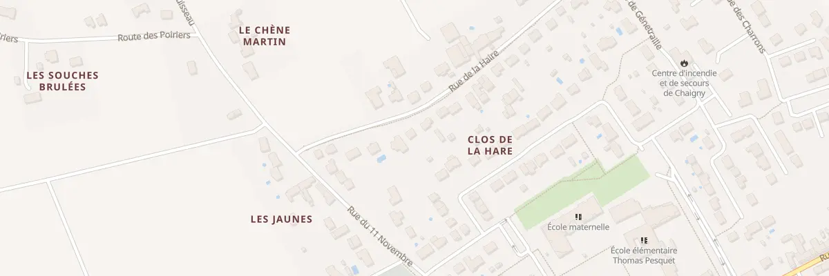 Plan du 10 Rue de la Haire à Chaingy