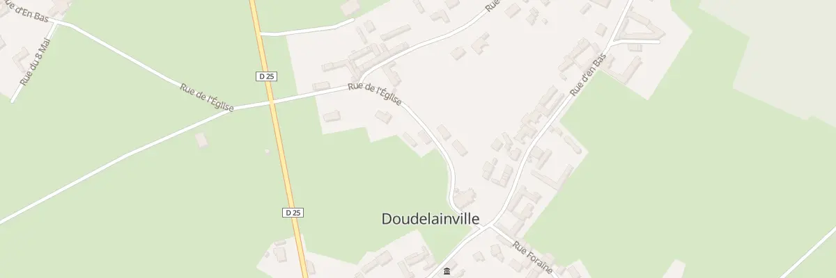 Plan du 1 Rue de l’Église à Doudelainville