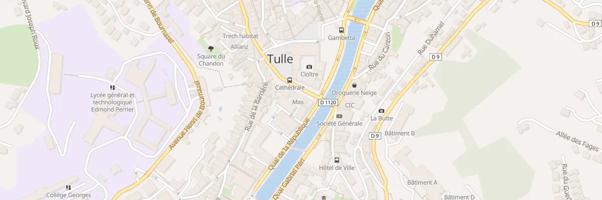 Plan du 3 Av Gal de Gaulle à Tulle