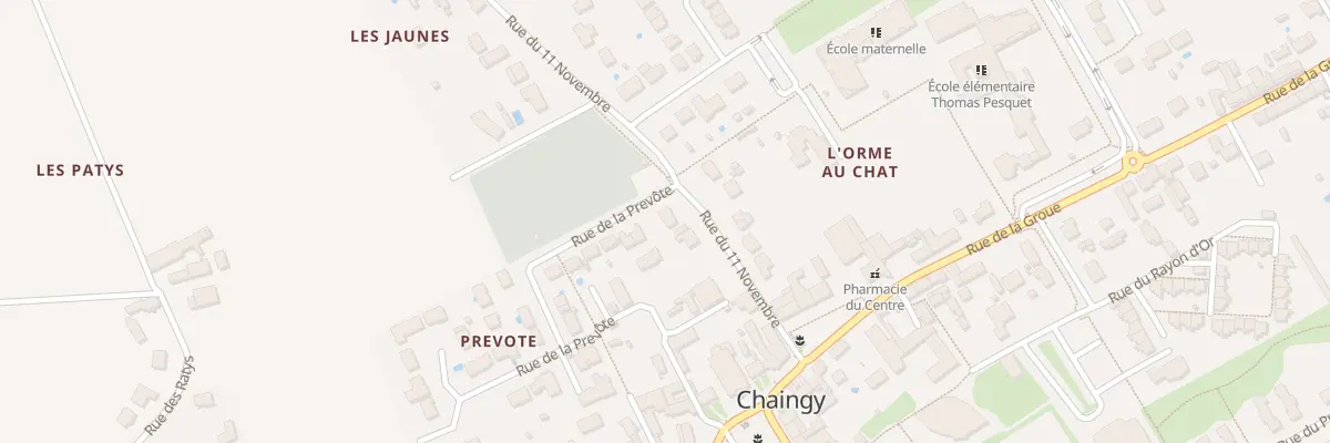 Plan du 11 Rue du Onze Novembre à Chaingy