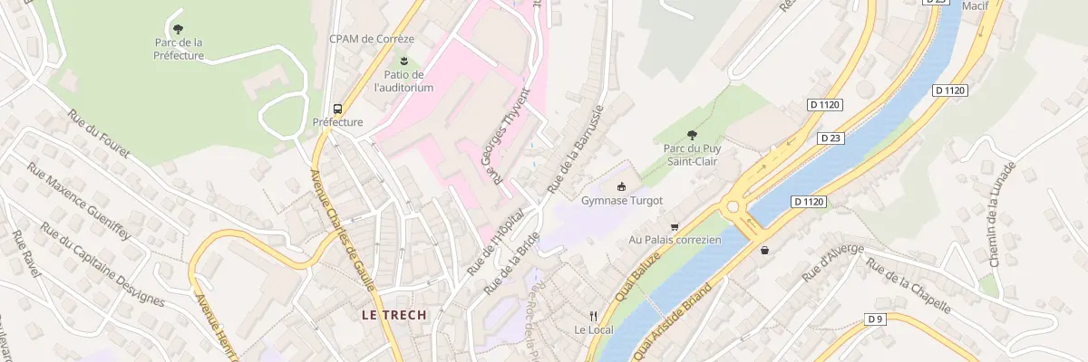 Plan du 3 Rue de la Barrussie à Tulle