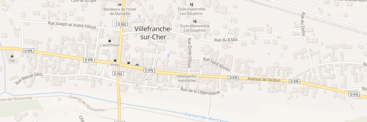 Plan du 3 Rue Emile Filloux à Villefranche-sur-Cher