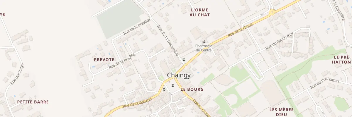 Plan du 22 Pl du Bourg à Chaingy
