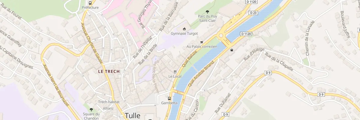 Plan du 34 Quai Baluze à Tulle