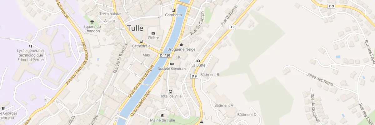 Plan du 30 Rue Duhamel à Tulle