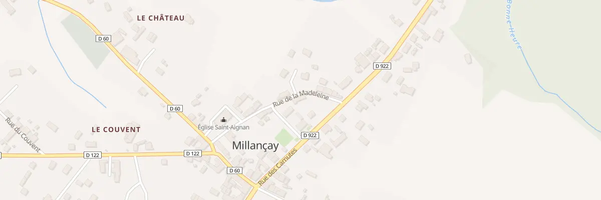 Plan du 8 Rue de la Madeleine à Millançay