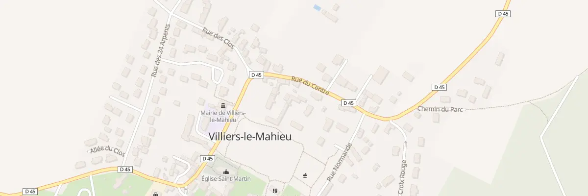 Plan du 1B Rue du Centre à Villiers-le-Mahieu
