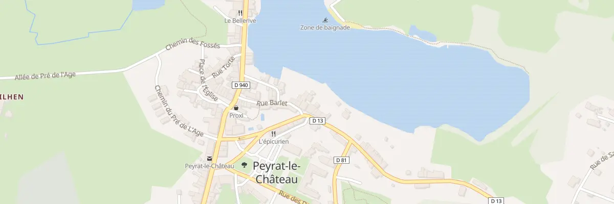 Plan du 11 Rue Barlet à Peyrat-le-Château