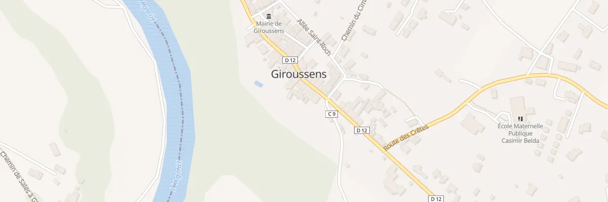 Plan du 3 Gr Grand Rue à Giroussens