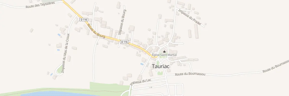 Plan du 5023 Tauriac à Tauriac