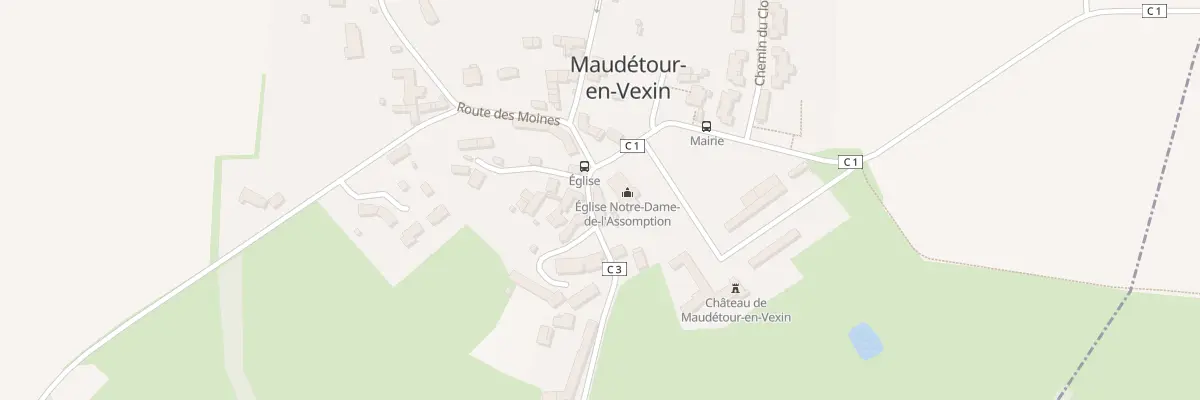Plan du 1 Pl de l’Eglise à Maudétour-en-Vexin