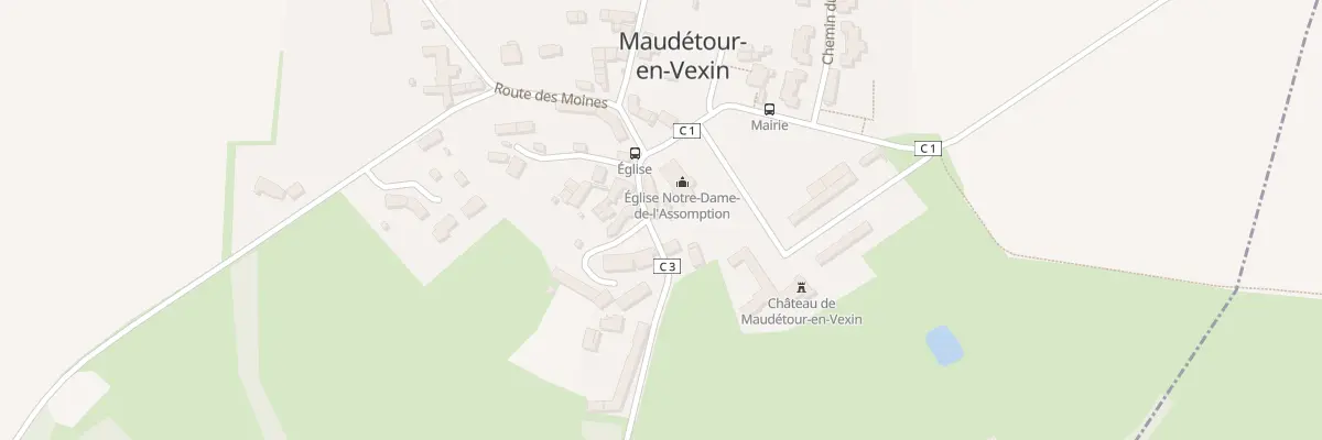 Plan du 2 Rte des Bruyères à Maudétour-en-Vexin